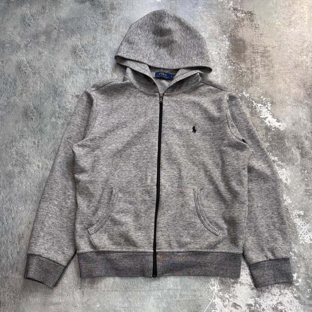 Heather Gray Polo Ralph Lauren Zip Up Hoodie. Size Medium